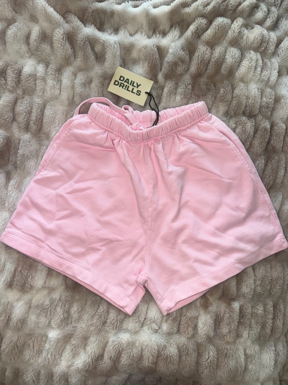 Daily Drills Women's Light Pink Elastic-Waist Athletic Shorts